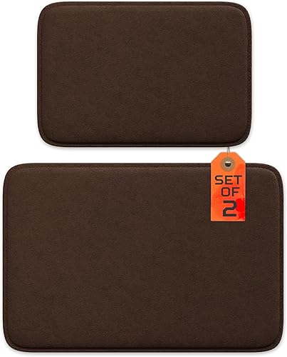 Miniatura 49 de Alfombra de baño de lujo – 1 pieza de tapete de baño con espuma viscoelástica, antideslizante y ultrasuave, altamente absorbente, fácil de limpiar -