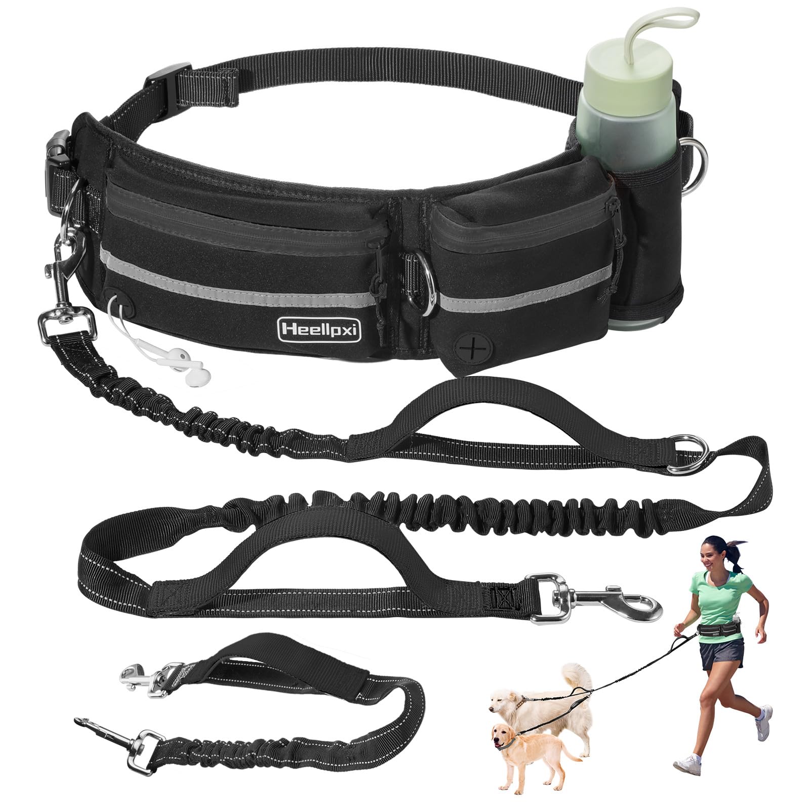 Heellpxi Dog Leash with Waist Belt