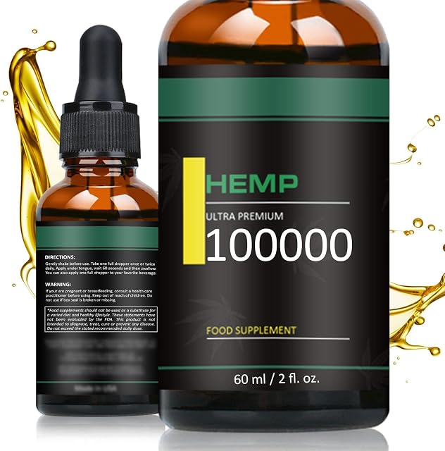 MVDIS_UP Premium Natural Oil, Omega 3-6-9, 100000mg High Strength Drops, Pure Friendly Ingredients, Vitamin C, E (60ML 100000MG)