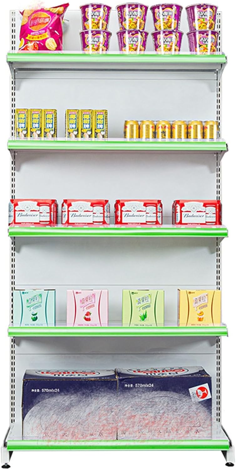Large Snack Rack Display Shelf Floor Standing, Heavy Duty Fruit Vegetable Basket Stand Rack for Food Drink, Convenience Stores Retail Unit Rack (Color : Lxwxh, Size : 90x40x190cm(35.4x15.7