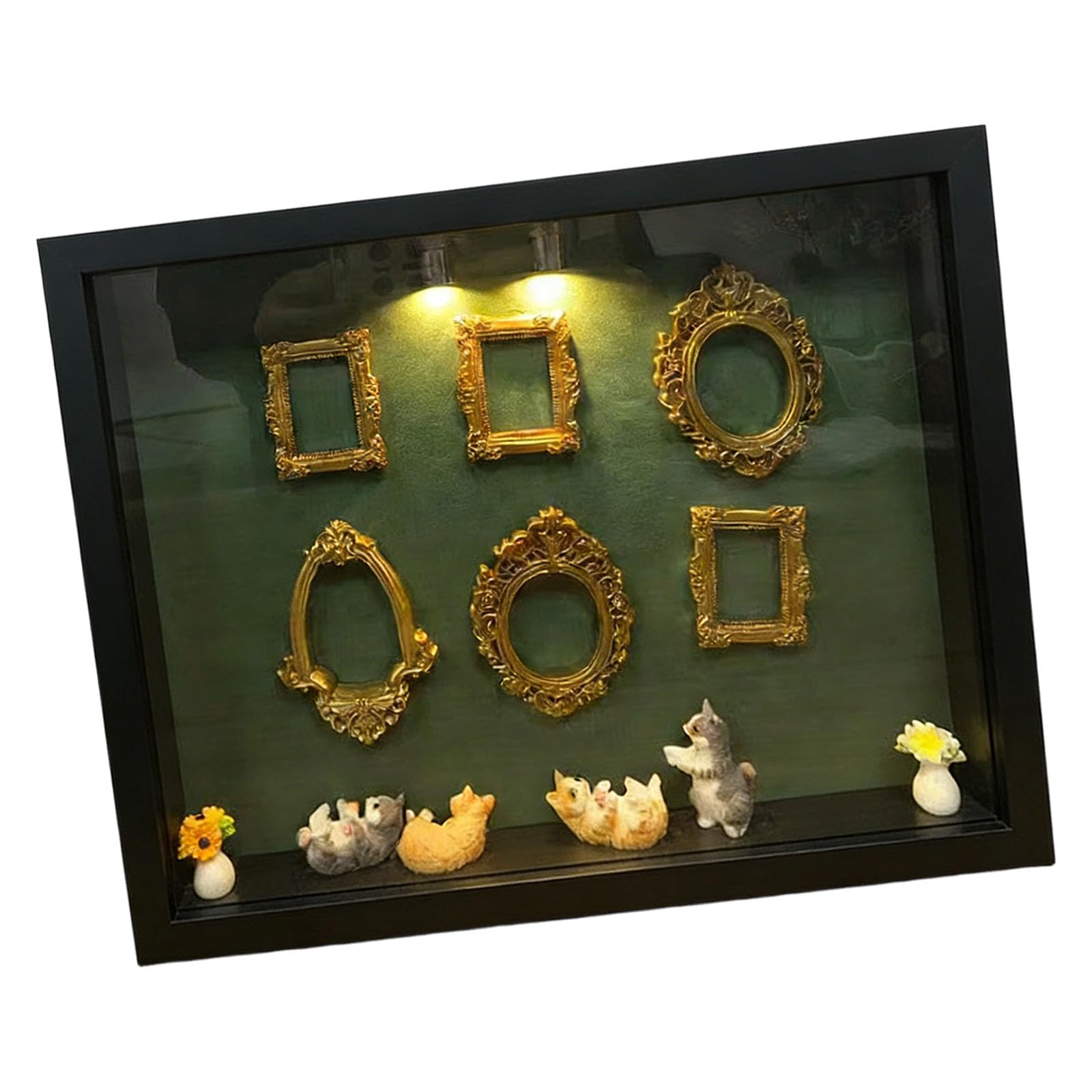 our fave Diys Minis Museums Silhouetted Box, Shadows Box Frame Display Case, Personalize Photo Shadows Display with Figurine Frame Set
