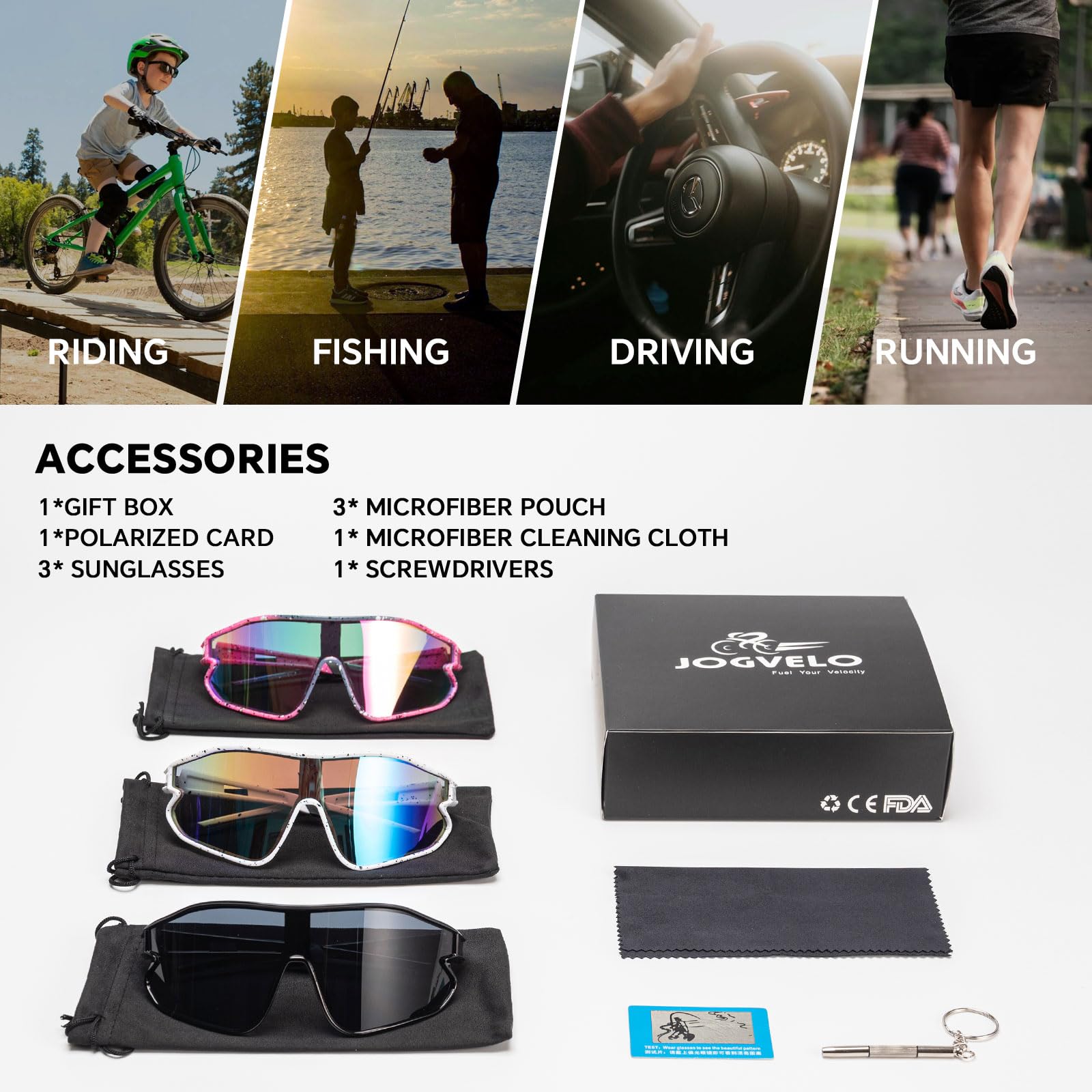 Kinder Polarisierte Sonnenbrille, Jugend Baseball Sonnenbrille für Jungen Mädchen UV400 Sport Softball Laufen Radfahren Brille