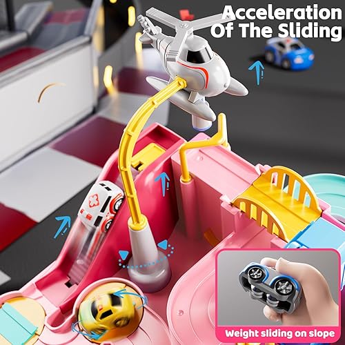 Miniatura 5 de Pista de carreras de autos para niños de 4 a 8 años, juguetes de autos para niños de 3 años, pista de carreras para niños pequeños de 3 a 5 años,