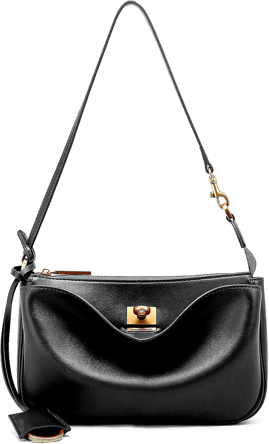 Genuine Leather Shoulder Bag for Women: Designer Leather Crossbody Purses - Fashion Ladies Small Handbag for Travel