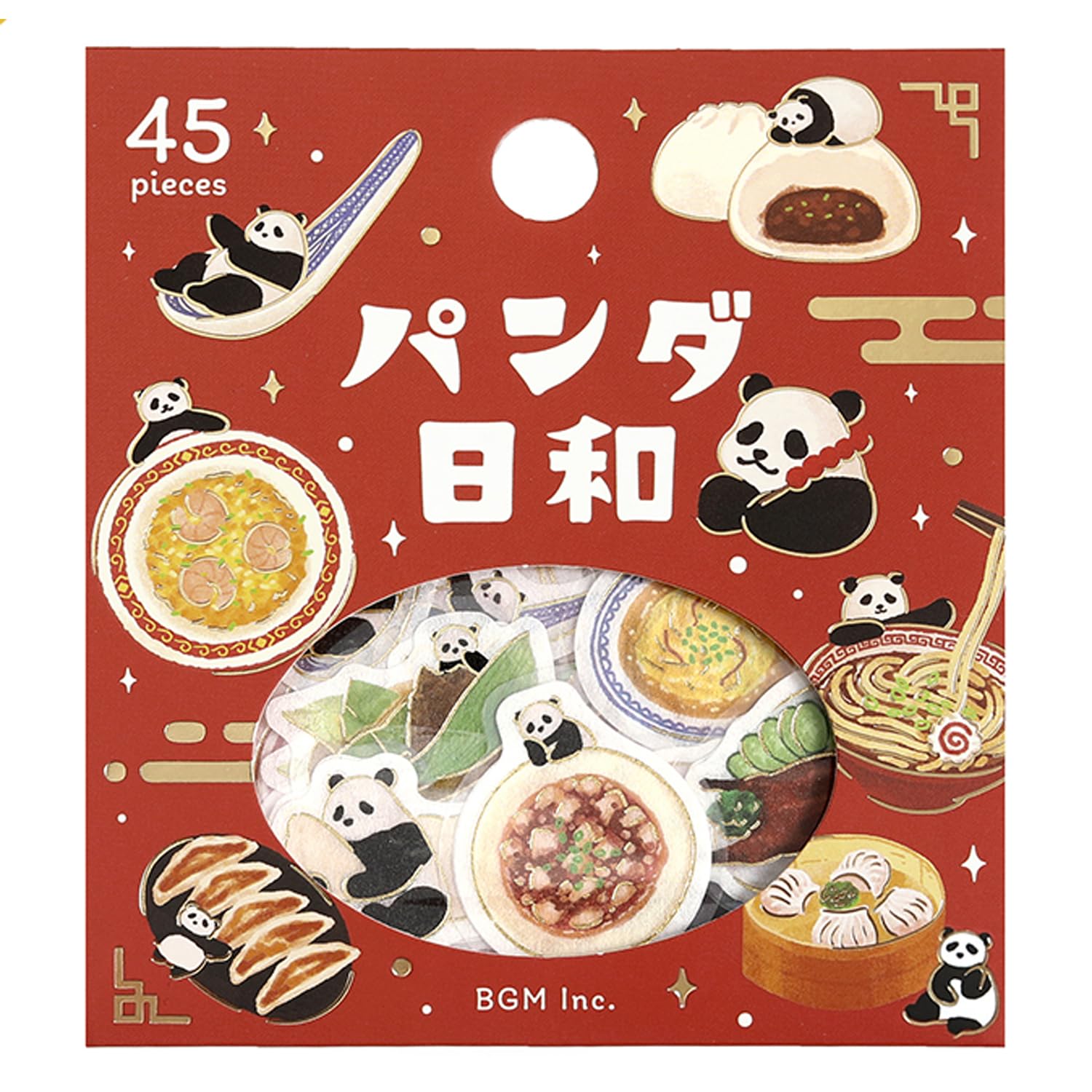 Amazon.co.jp: ビージーエム フレークシール パンダ日和 料理 BS-FG229