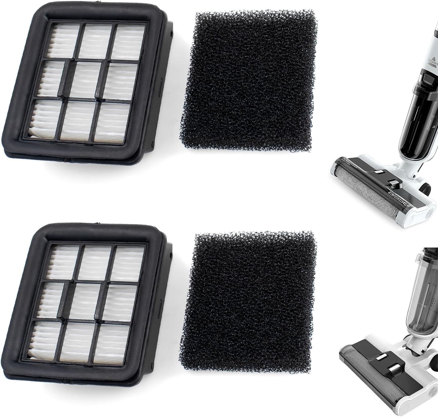 2 Filtri Di Ricambio Per Aspirapolvere Redkey W12 3in1 E Bissell TurboClean 3548