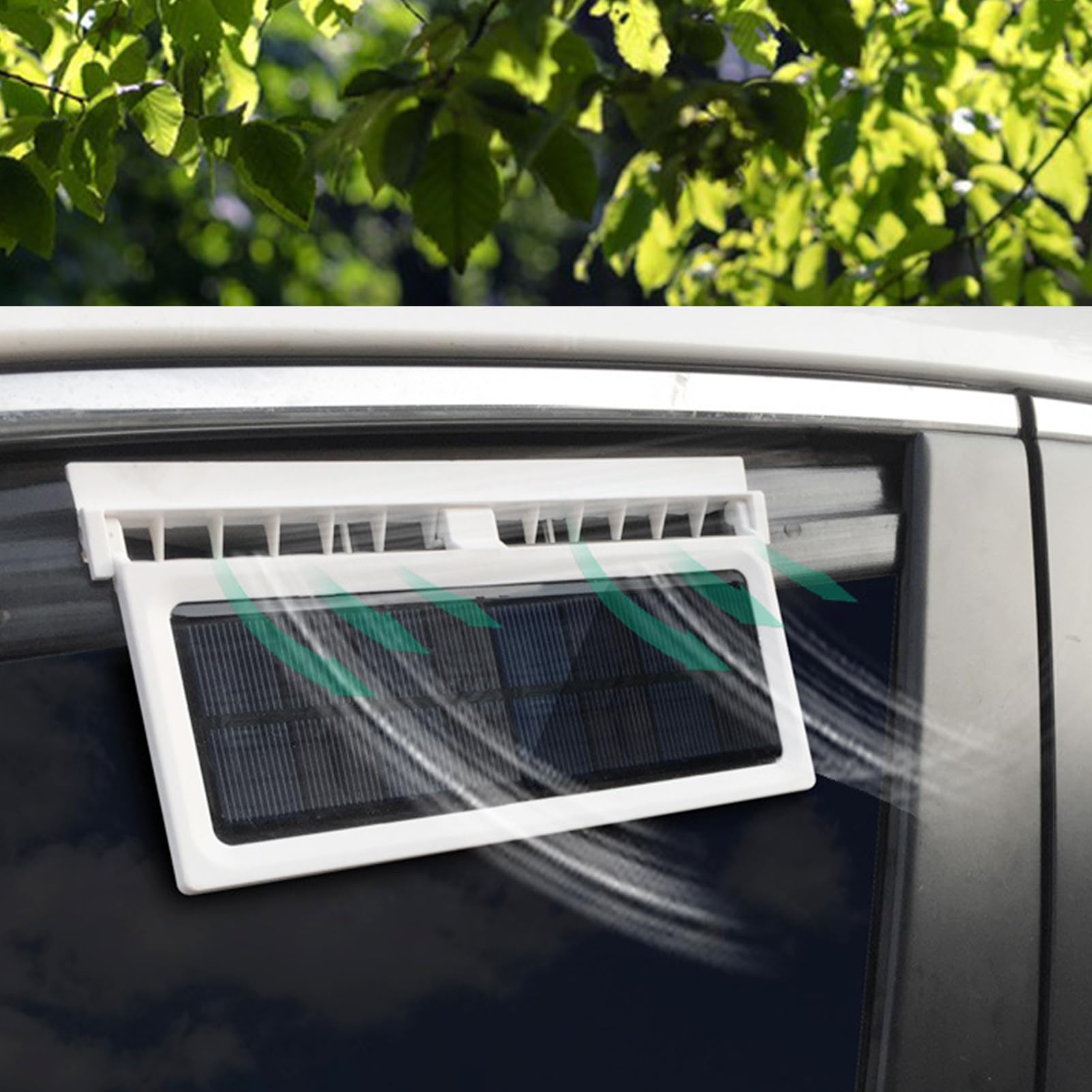 Ventilatore Di Scarico Solare Per Auto - 22x6,5x11 Cm 1600 MAh, Ventola Di Scarico Per Finestra Con 3 Uscite, Dispositivo Di Raffreddamento Silenzioso Per Veicolo | Circolazione Automatica 'aria P