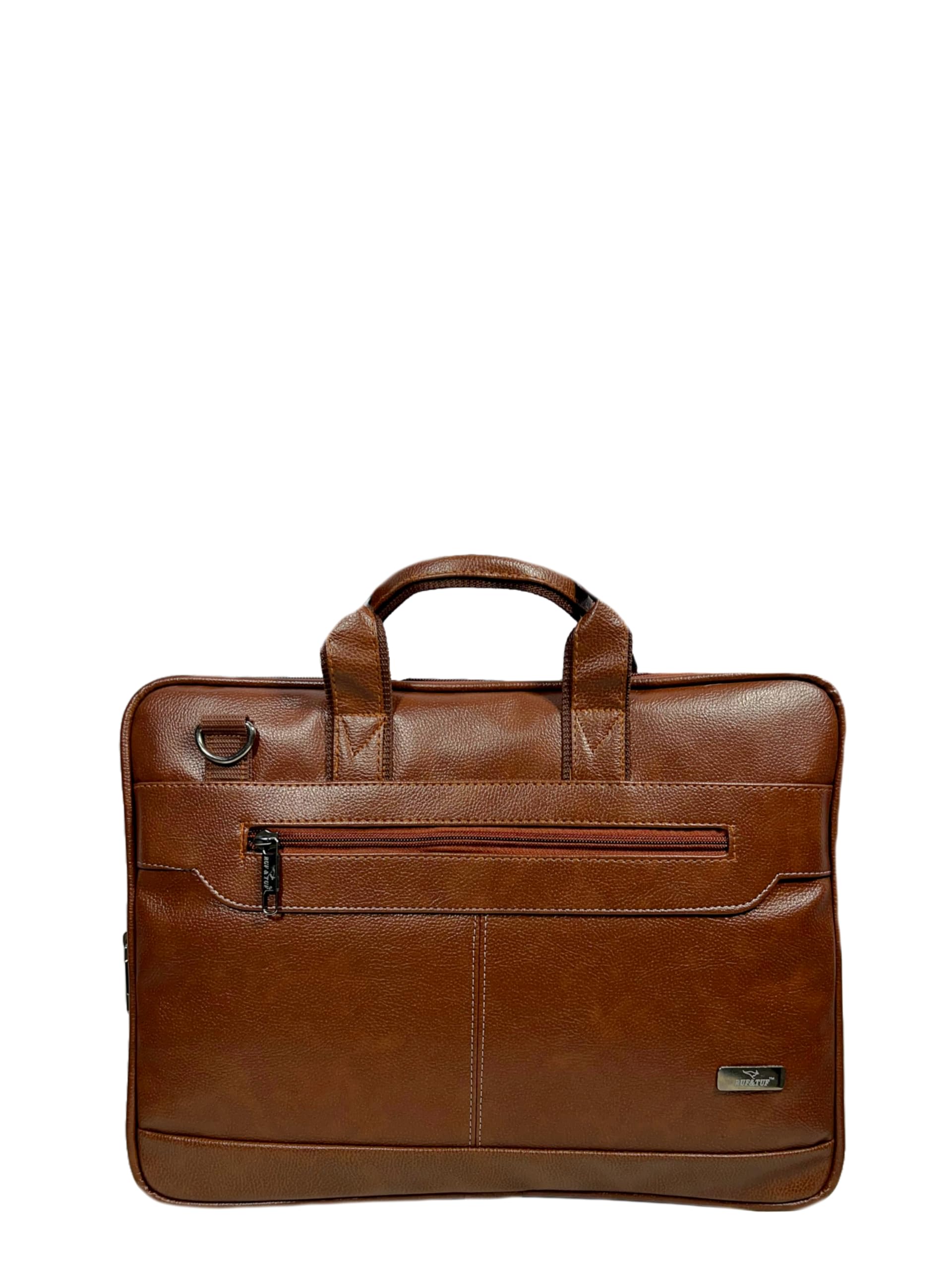 RUF & TUF Vegan Leather Laptop Office Briefcase Travel Messenger Bag, Slim & Sleek Messenger/Meeting Bag for Men & Women with Adjustable Shoulder Strap (Tan) (B0D1C1KPV5) Amazon Price History, Amazon Price Tracker