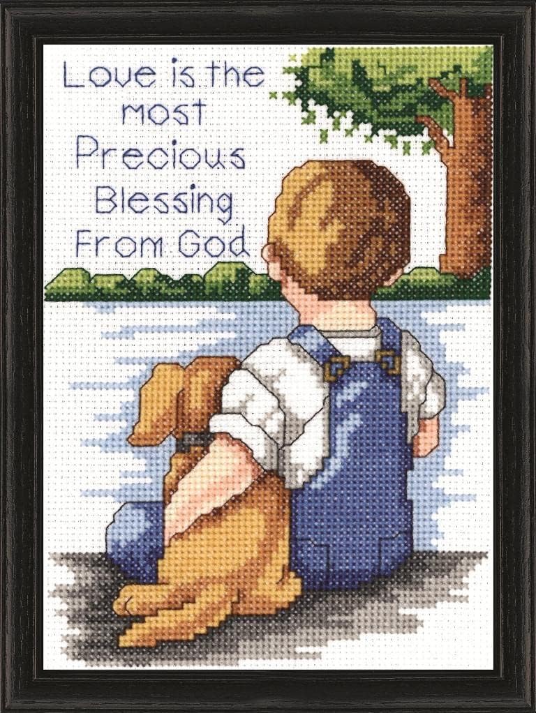 Janlynn Mini Cross Stitch Kit 5X7-Precious Blessing (14 Count), Multicolor