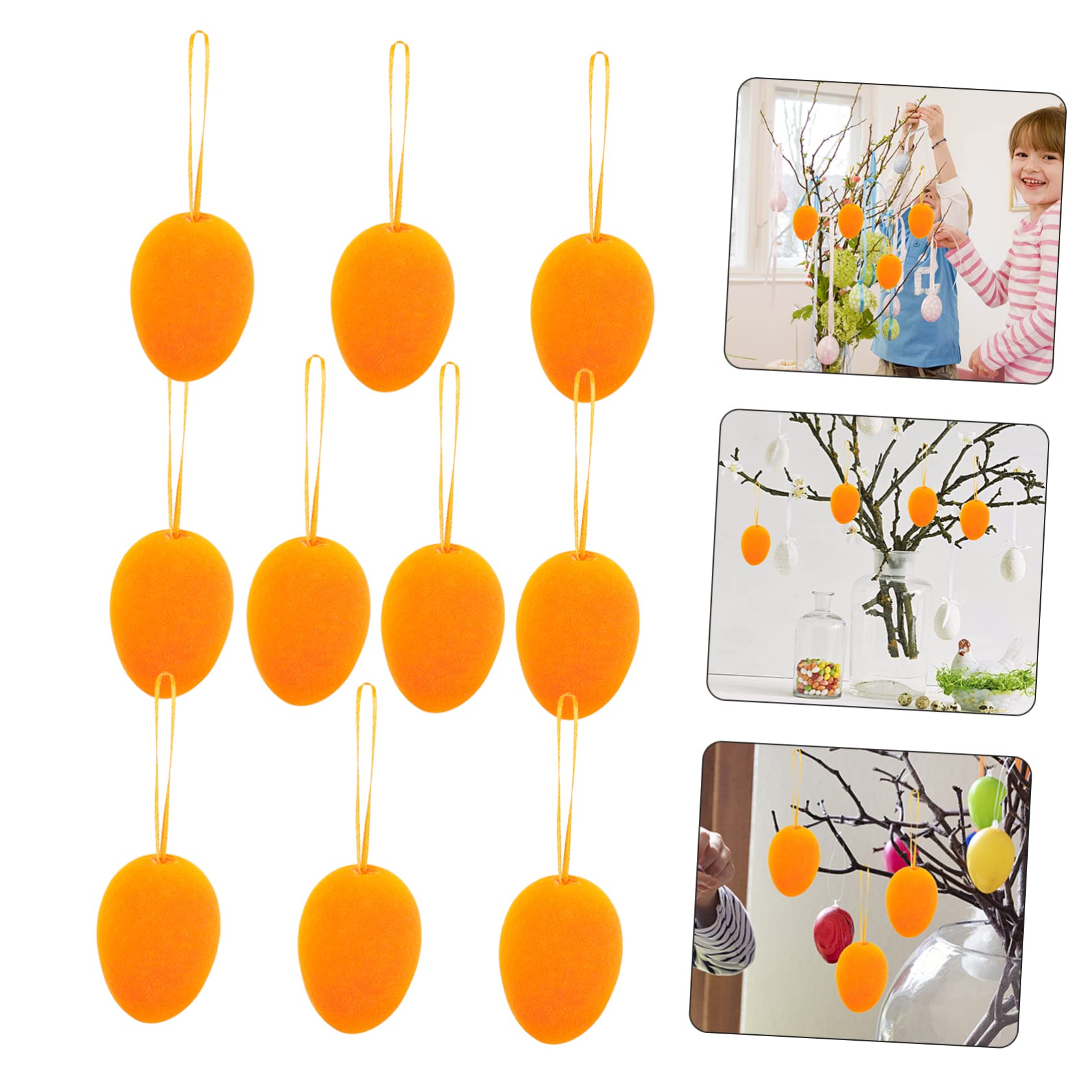 Cabilock 4 Sätze Osterdekoration Künstliche Grüne Girlande Ei Festival-Ornament Baum Anhänger Osterhänge -Ornamente Ostern Baumschmuck Osterparty Gefallen Schaum 10 Stück * 4
