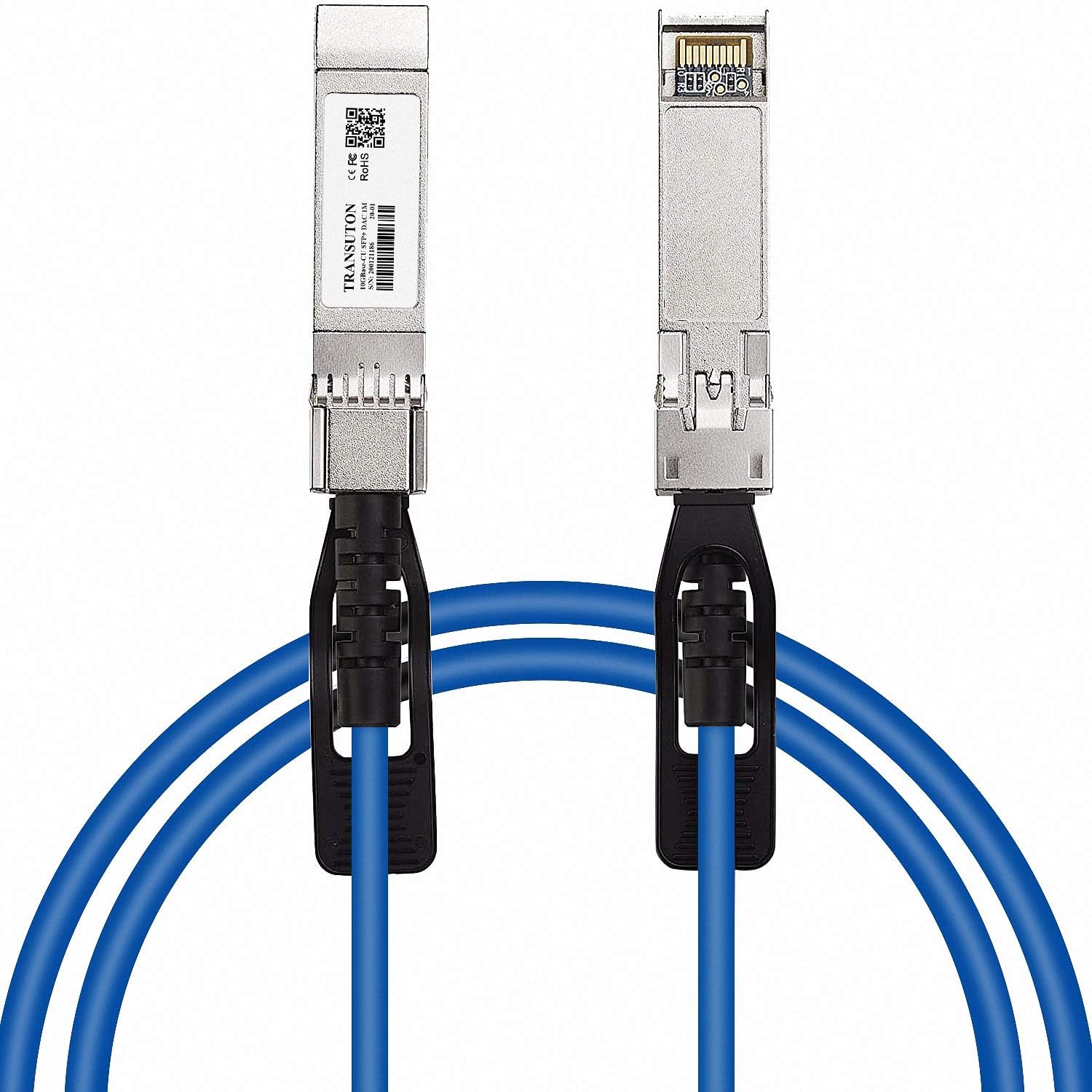 Blue 10G SFP+ Passive Direct Attach Copper Twinax Cable 1.5m for Cisco SFP-H10GB-CU1-5M Ubiquiti MikroTik SuperMicro Netgear D-link QNAP Zyxel Linksys NetScout