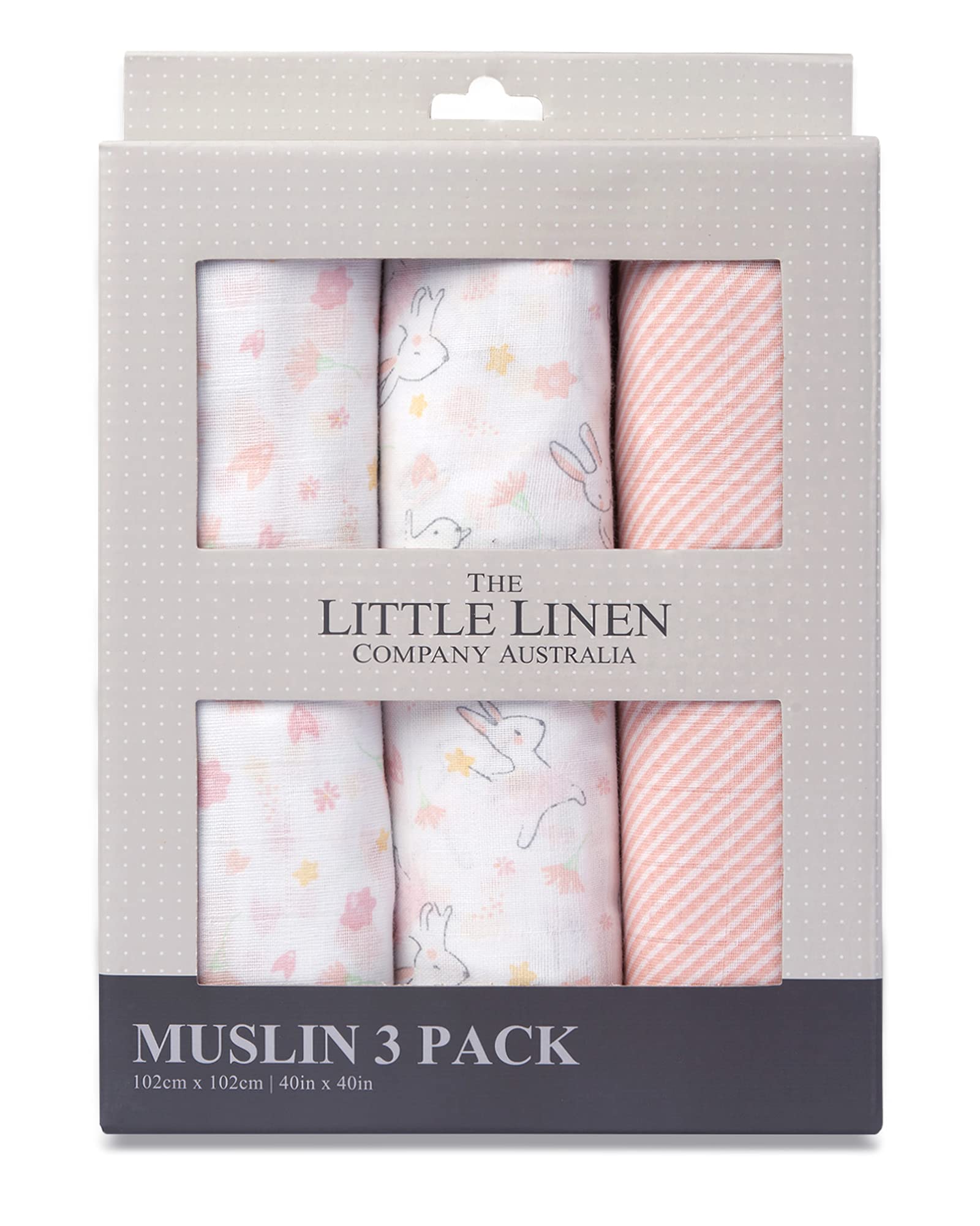 Muselina Baby Wrap 3Pk - Bailarina Bunny