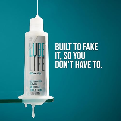 Miniatura 6 de LubeLife Jizzy Juice - Lubricante grueso y cremoso para hombres, mujeres y parejas, aspecto y sensación realistas, fórmula híbrida, lubricante