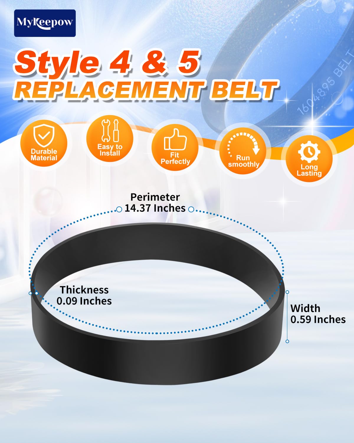 Style 4/5 Vacuum Belt Compatible with Dirt Devil (Royal) Upright Vacuum