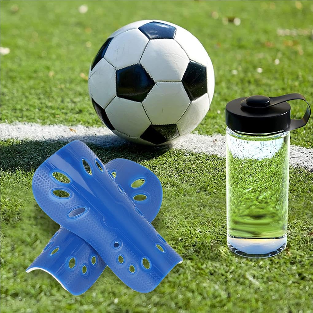 2 pares de espinilleras anticolisión, a prueba de golpes, soporte de seguridad para jóvenes y niños, herramienta de protección deportiva, equipo de fútbol para niños, color negro