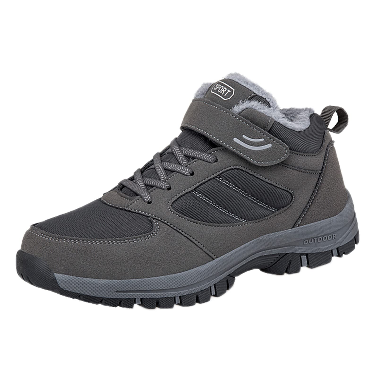 FGUUTYM Botines para mujer, color negro, zapatos de algodón para hombre, botas cortas, botas de nieve, unisex, botas cálidas de invierno, botas de invierno, más terciopelo, zapatos deportivos