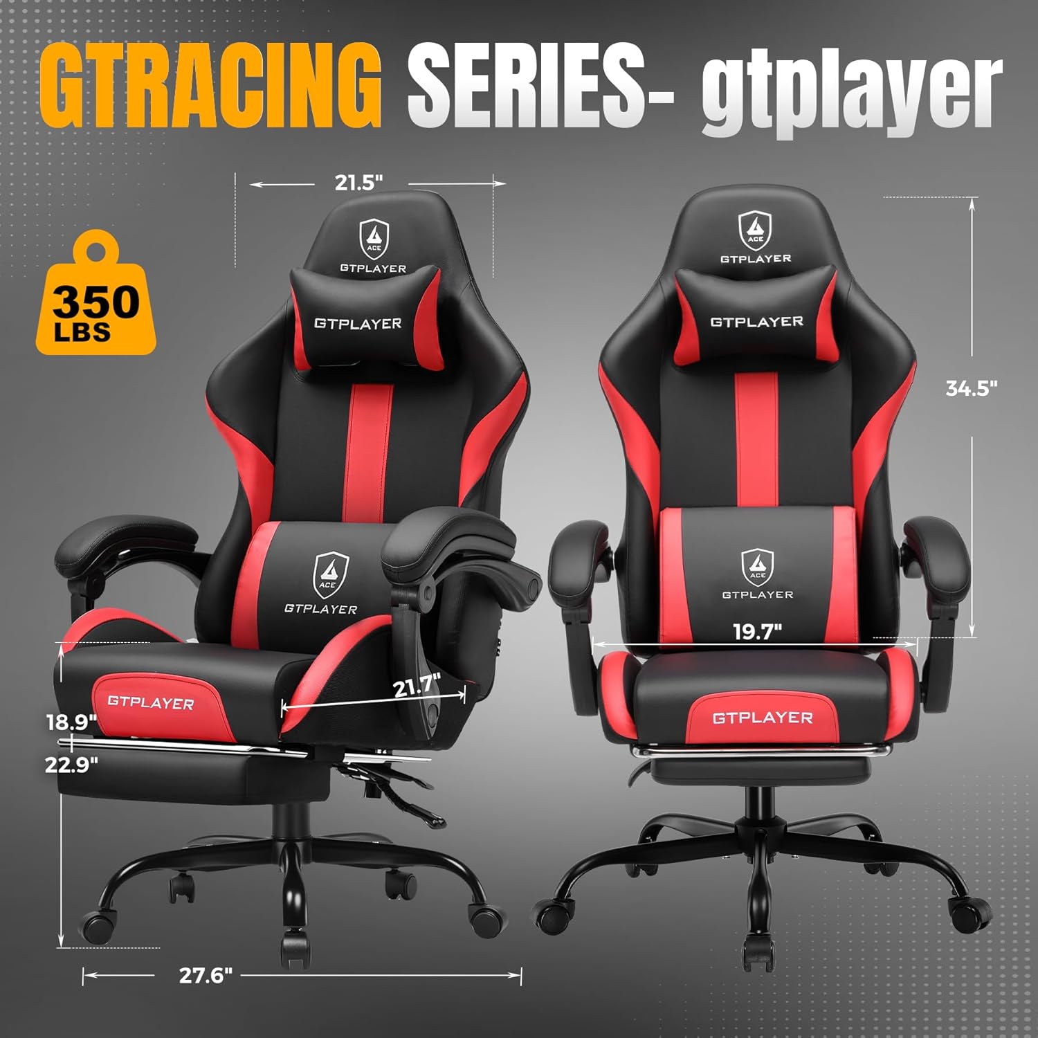GTRACING Gaming Chair with Foot Rest Pocket Spring Bhutan Ubuy - Main Image