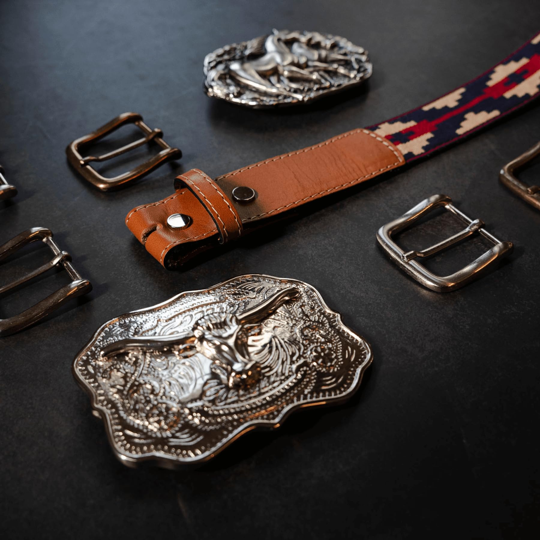 GauchoLife Polo Belt Guarda Pampas - Cinturón de polo tejido intercambiable
