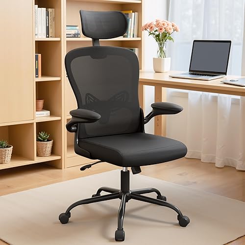 Miniatura 8 de Furmax Silla de oficina ergonómica ejecutiva con respaldo alto para computadora con reposacabezas 3D, reposabrazos de apoyo lumbar ajustables para