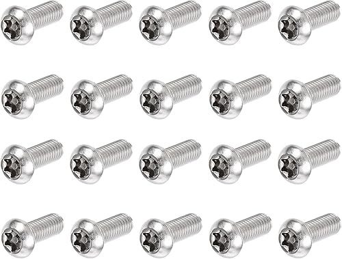 Miniatura 6 de uxcell Tornillo de máquina de seguridad Torx M4x16mm, 20 tornillos de cabeza plana en la columna interior, pernos de sujeción de acero inoxidable 304