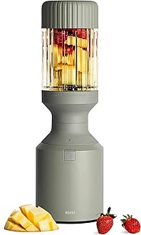 Mega 1200 | Premium Countertop Blender | Smoothies, Shakes, Sauces, Dips, Soups | Blends Ice and Frozen Fruit | Includes Extra Lids and Straw System | 1200W | (Sage, 120V)