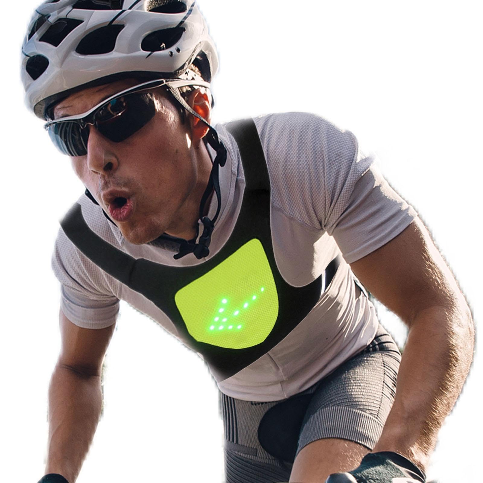Gilet de cyclisme avec LED clignotante - gilet haute visibilité avec LED, vêtements de cyclisme pour la nuit | Gilet de course réfléchissant-gilet lumineux de guidage universel pour joggeurs, cyclisme