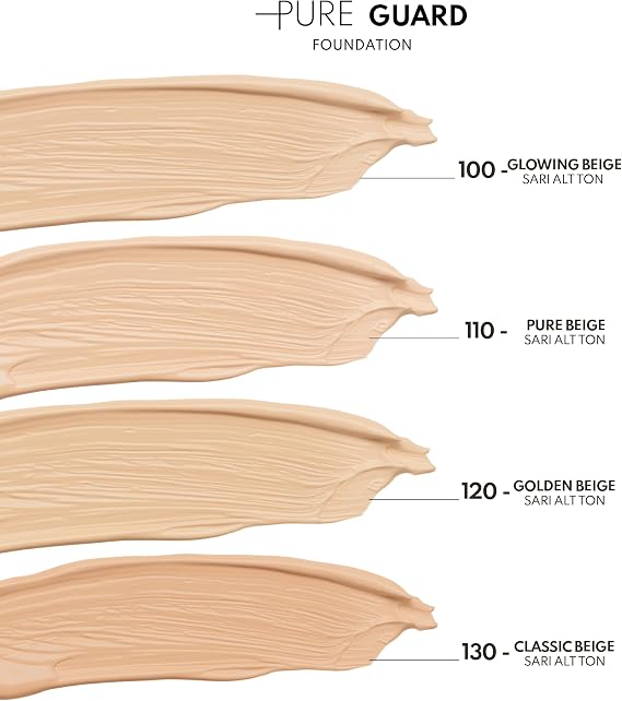 Note Pure Guard Foundation 130 Classic Beige SPF 50 Yoğun Kapatıcı Saten Bitişli Fondöten