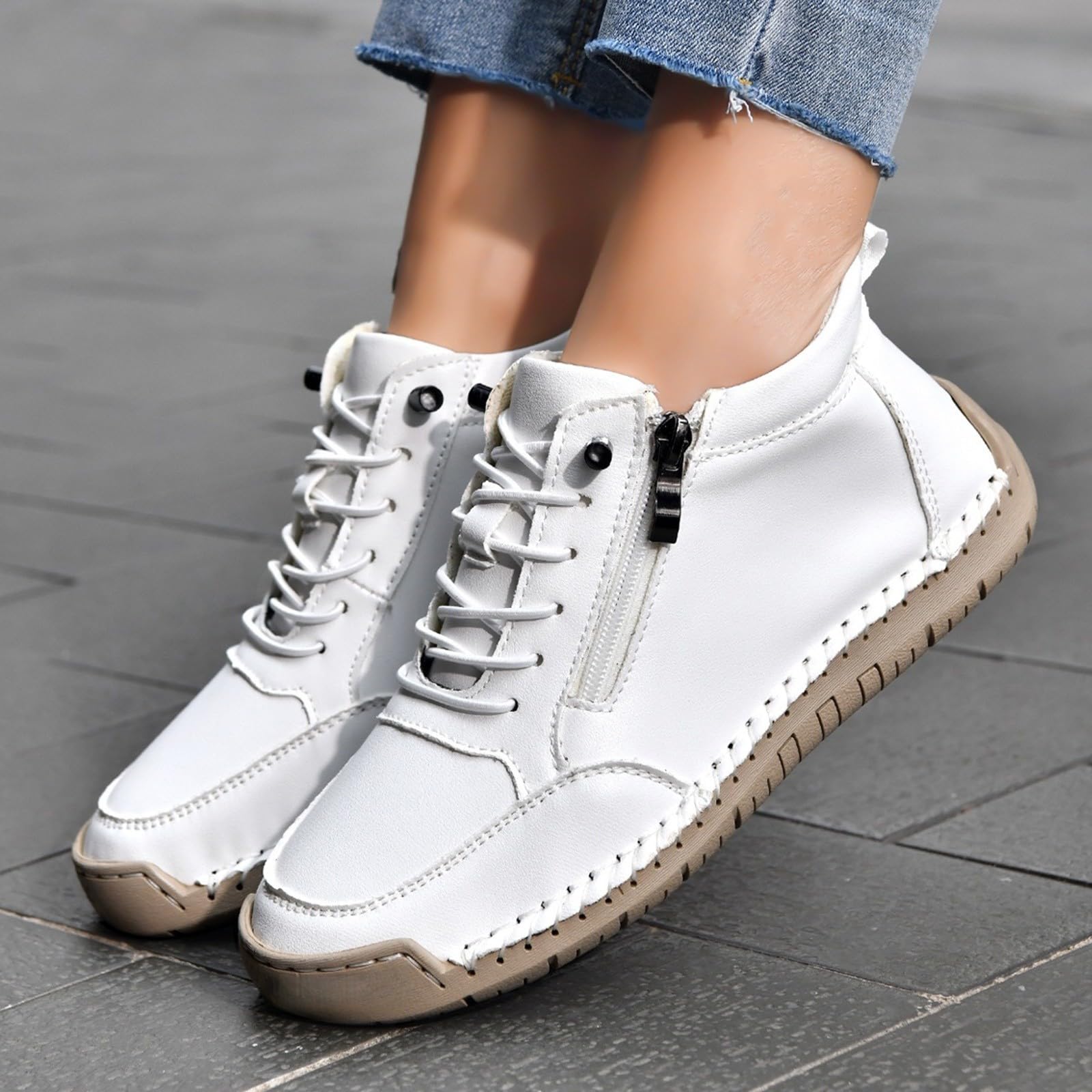 Scarpe da ginnastica a piedi nudi da donna, casual, senza lacci, leggere, traspiranti, larghe, ortopediche, per tutti i giorni, viola