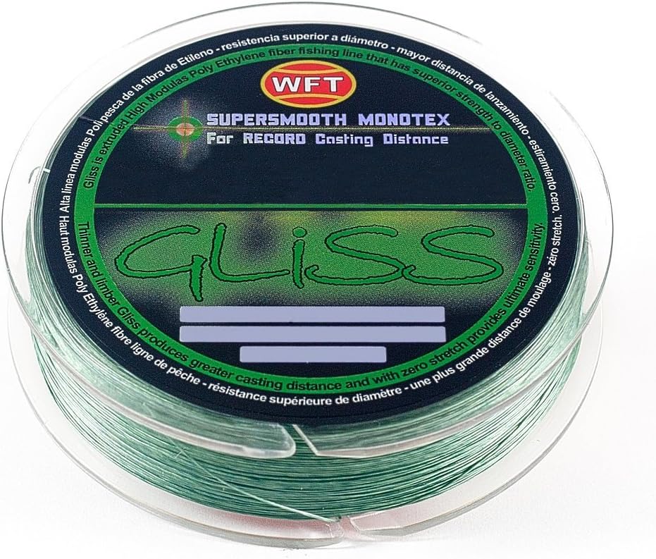 Ardent Gliss Fishing Line, 8 Pound Test, 300 Yards, Zero Stretch Polyethylene Fiber, Green