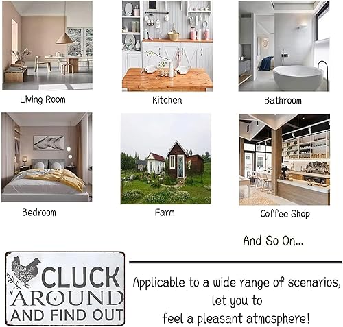 Miniatura 3 de Funny Chicken Gifts - Letrero de lata de pollo para el hogar, granja, gallinero, granja, cocina, jardín, decoración de 8 x 12 pulgadas (3021)