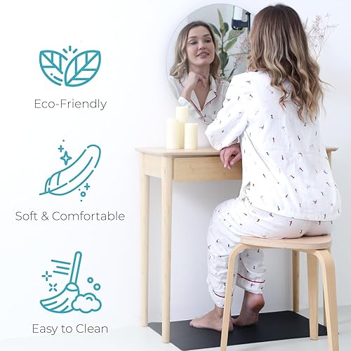 Miniatura 9 de Homergy Alfombra de baño, superabsorbente y de secado rápido, con parte trasera de goma antideslizante, lavable a máquina y resistente al olor, 16 x