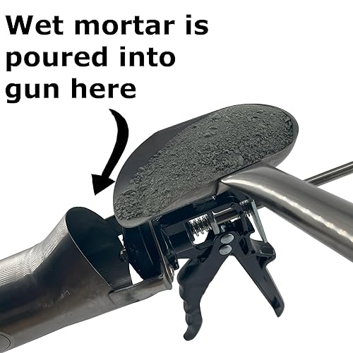Miniatura 6 de EP47 - Dispensador de lechada de mortero grande de 26 onzas de capacidad, 12:1, uso para ladrillo, piedra, mortero de cemento o lechada, incluye (2)