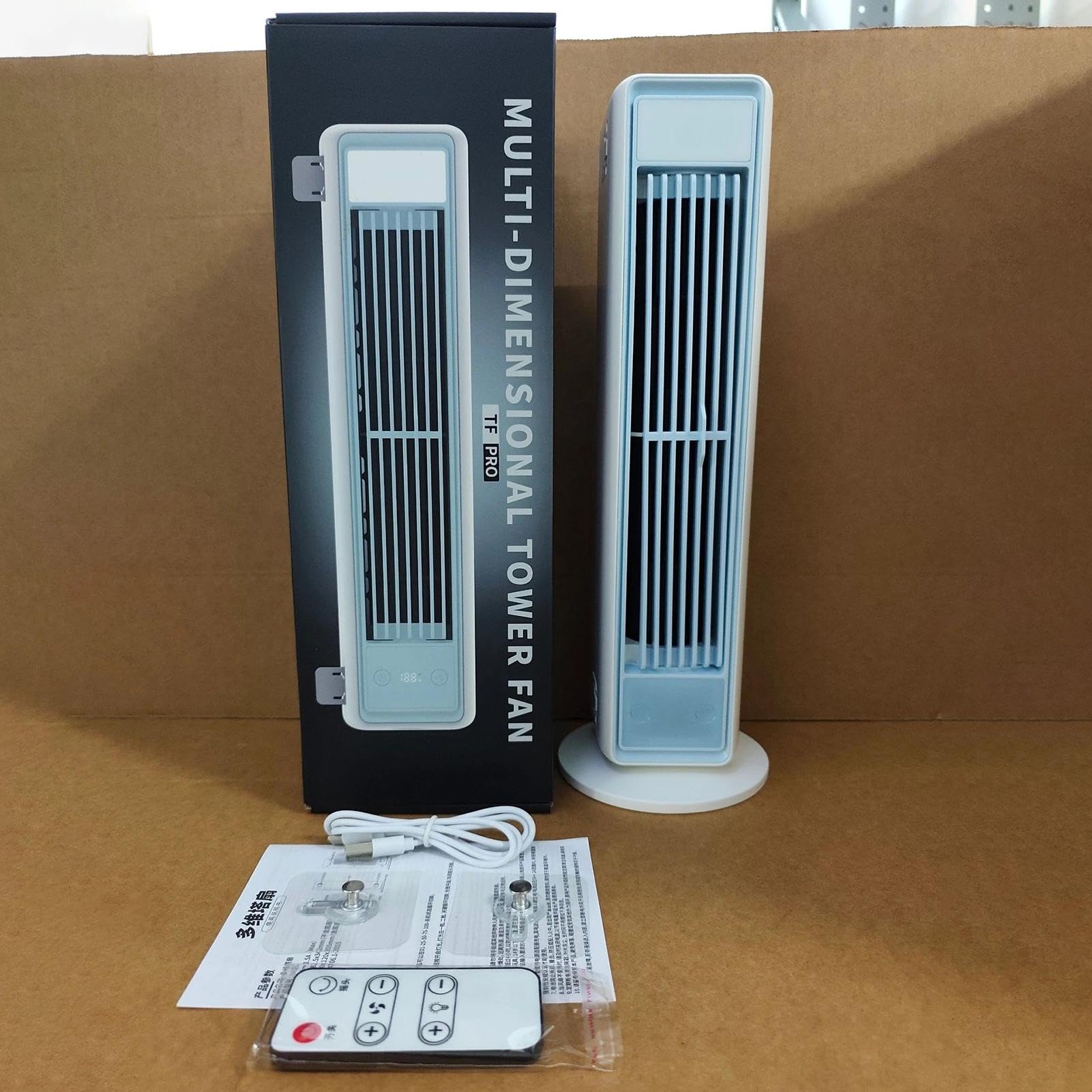 Ventilador De Aire Frio Portatil,ventilador De Torre Silencioso Sin Aspas(A)