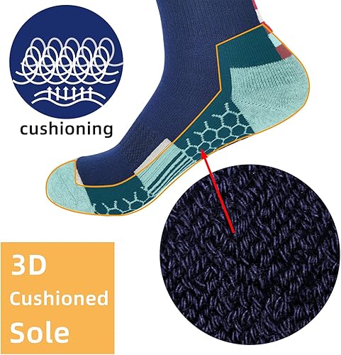 Miniatura 4 de Calcetines deportivos hasta la rodilla con bandera americana para béisbol, fútbol, sóftbol, fútbol