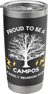 2026 CAMPOS Family Reunion Gathering Family Tree Matching Stainless Steel Insulated Tumbler