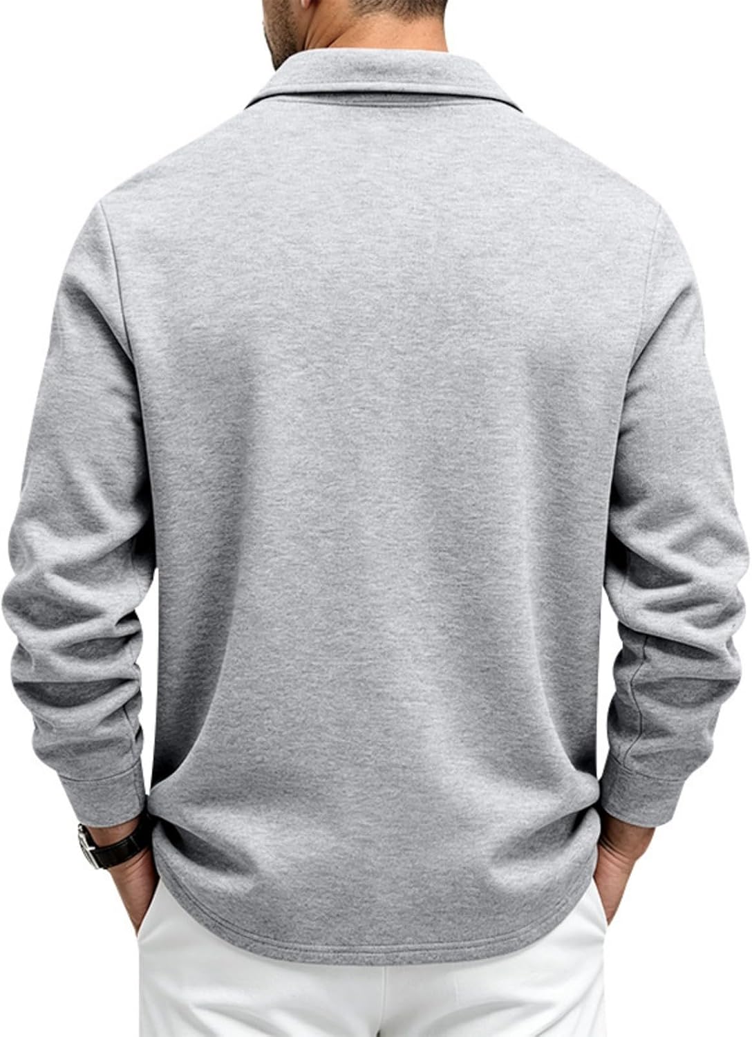 Men's Corduroy Collared Jacket Snap Front Chest Pockets Chore Coat