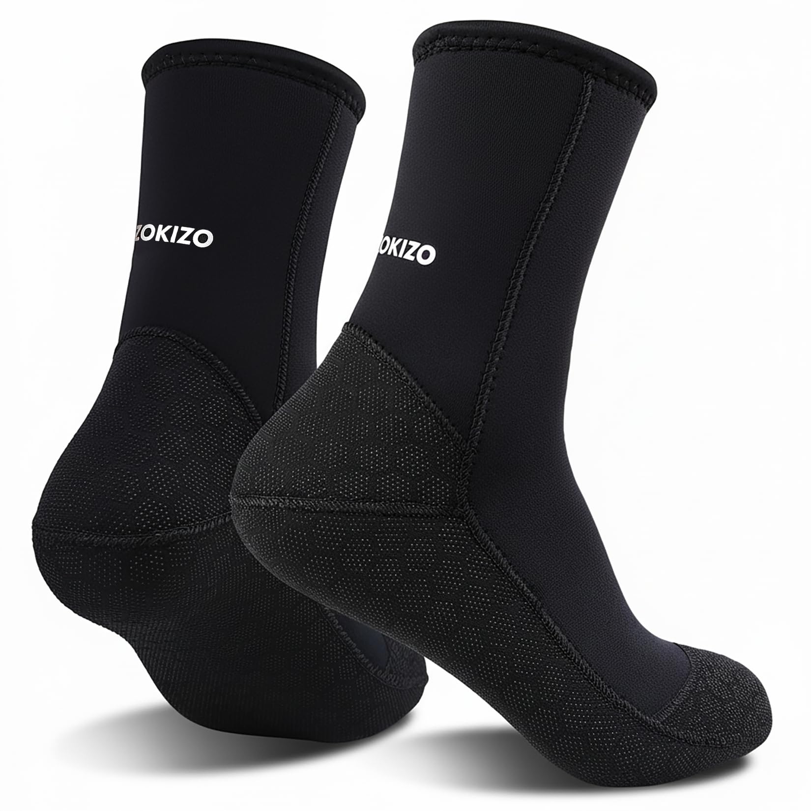 Neoprene Diving Water Socks, 3mm Beach Booties Anti-Slip Wetsuit Sand Socks for Snorkel Surfing Kayaking Swimming