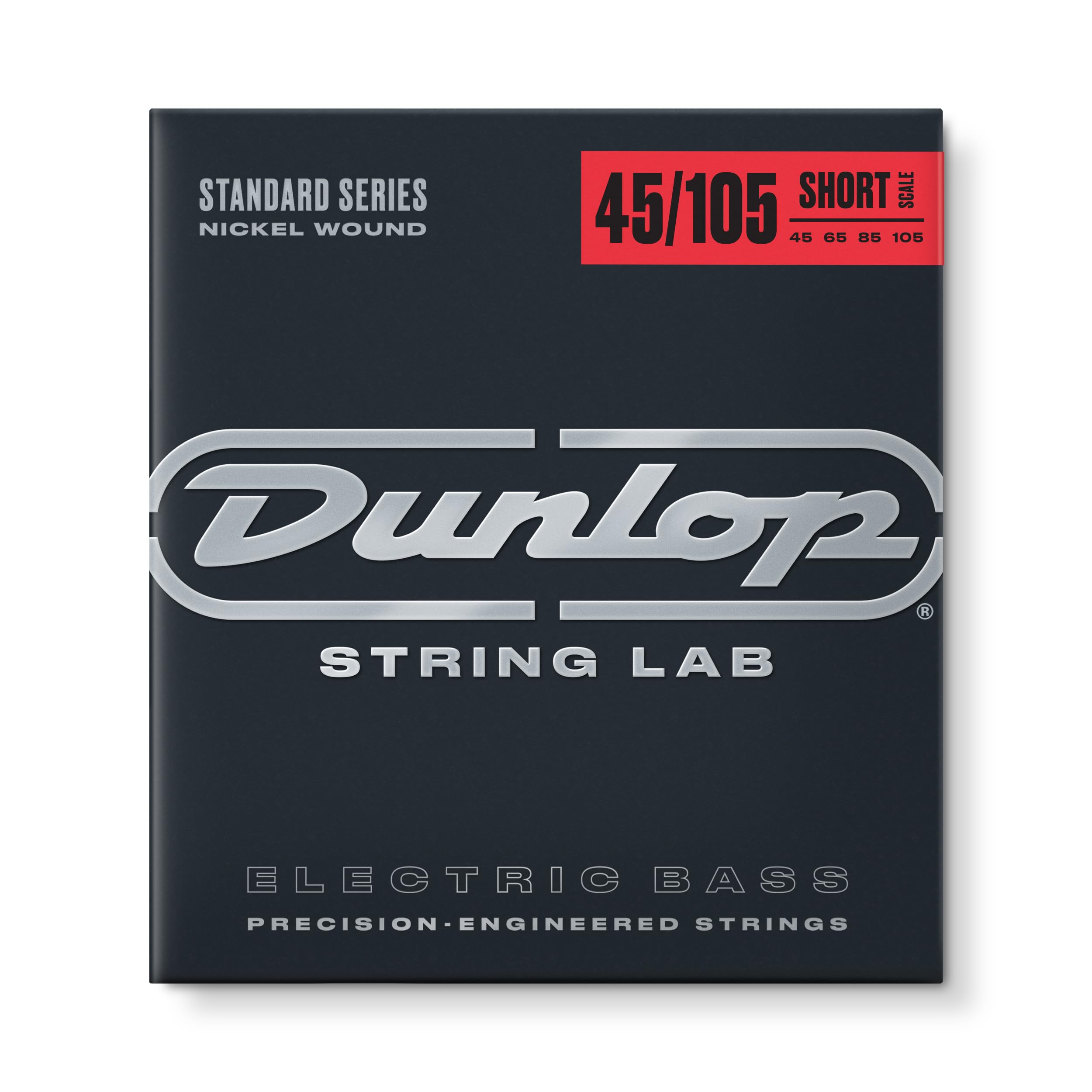 Jim Dunlop Performance+ Nickel Wound 45-105 Bass Guitar Strings, Short Scale