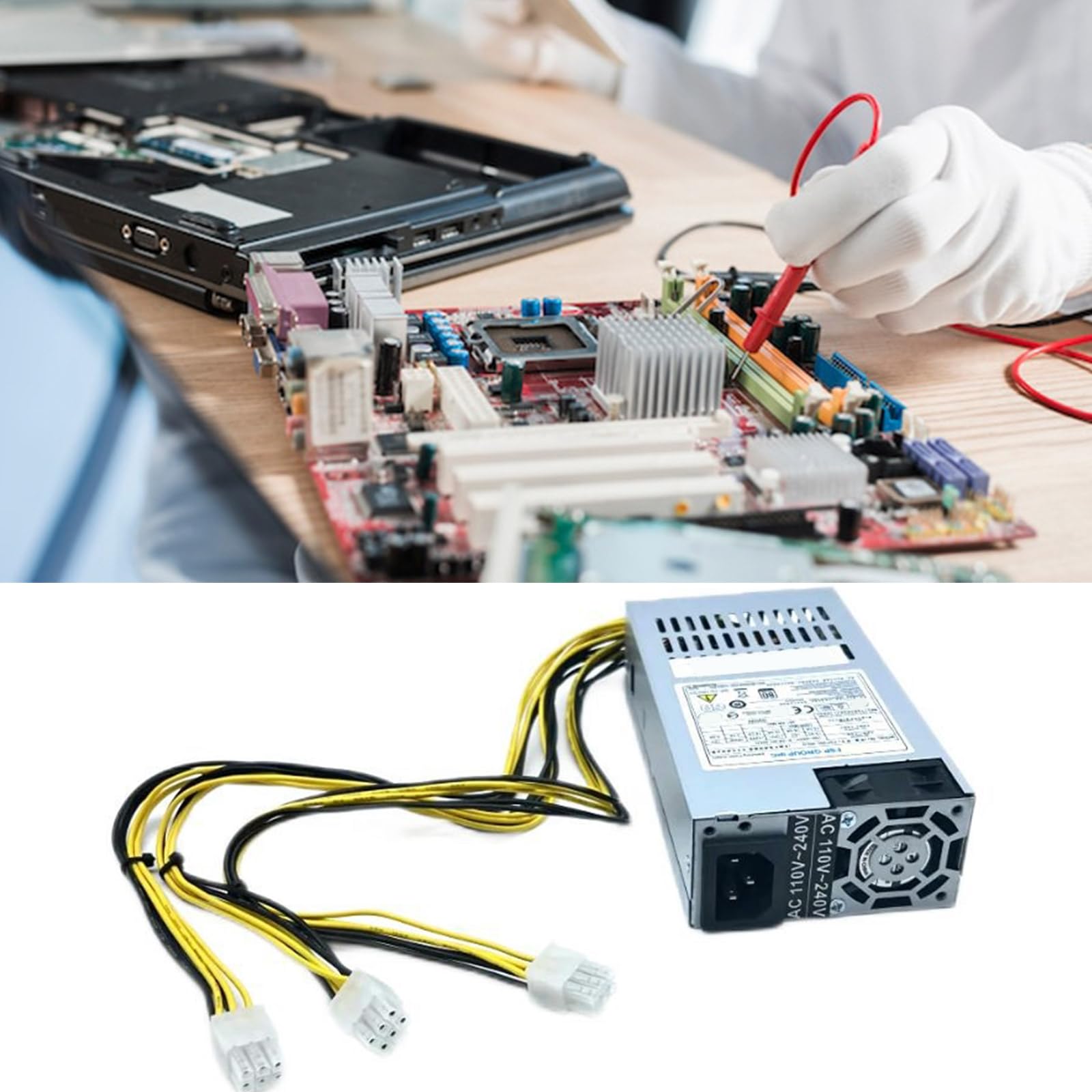Hocheffizientes 250/300/400/500 W 1U Flexs ATXs-Netzteil mit PCIe 6-poligen Steckern für stabilen Betrieb Server-Stromversorgung