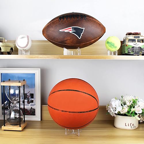 Miniatura 3 de Soporte de acrílico para baloncesto, soporte de exhibición simple y elegante para fútbol, soporte de almacenamiento para voleibol, rugby, fútbol,