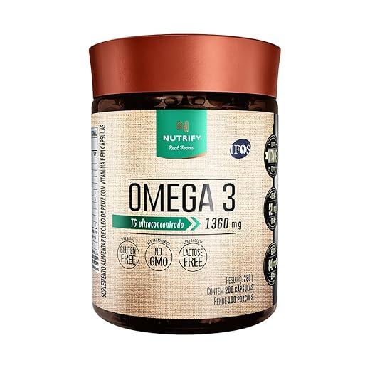 Ômega 3 TG Ultraconcentrado 1360mg Nutrify – 200 Cápsulas, Alta Pureza com Selo IFOS, Forma Triglicerídeos para Máxima Absorção
