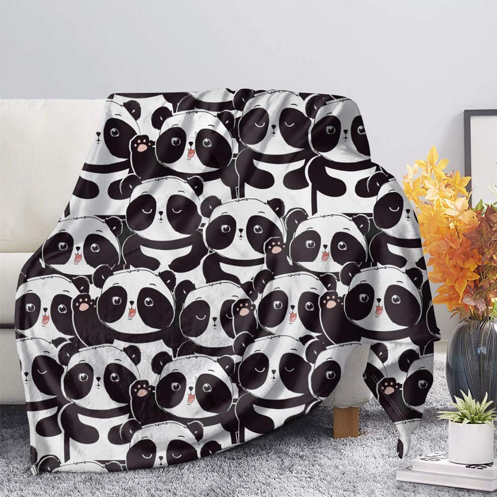 Sviuse Sherpa-Fleece-Decke Mit Panda-Muster – 127x152 Cm | Weich, Warm & Maschinenwaschbar | Perfekt Für Kinder & Sofa