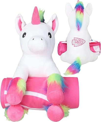 Miniatura 14 de FOCO NFL Unisex-Teen NFL Team Logo Plush Unicorn with Throw Blanket