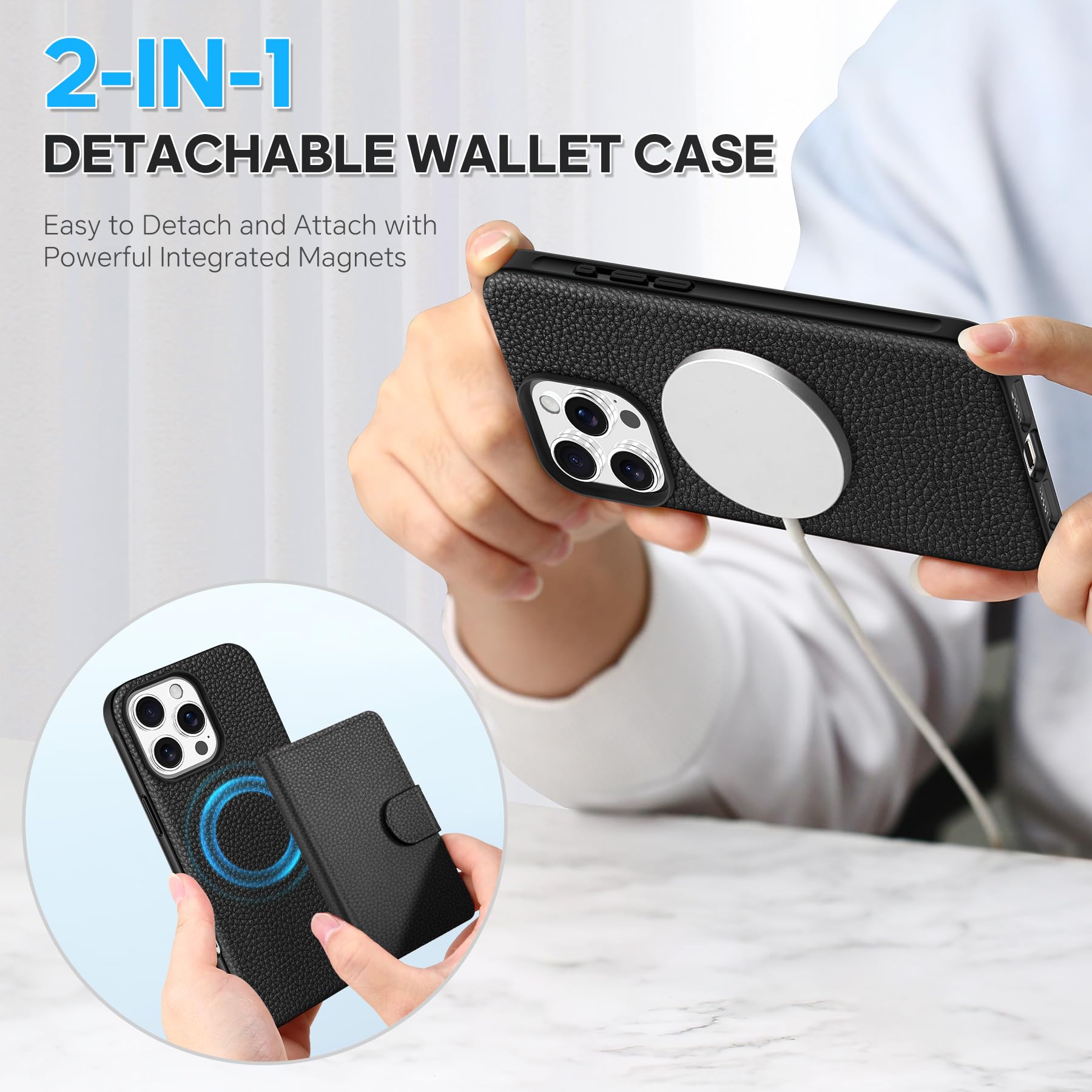 Oududianzi-Cover per iPhone 16 Pro Compatibile con MagSafe, Custodia