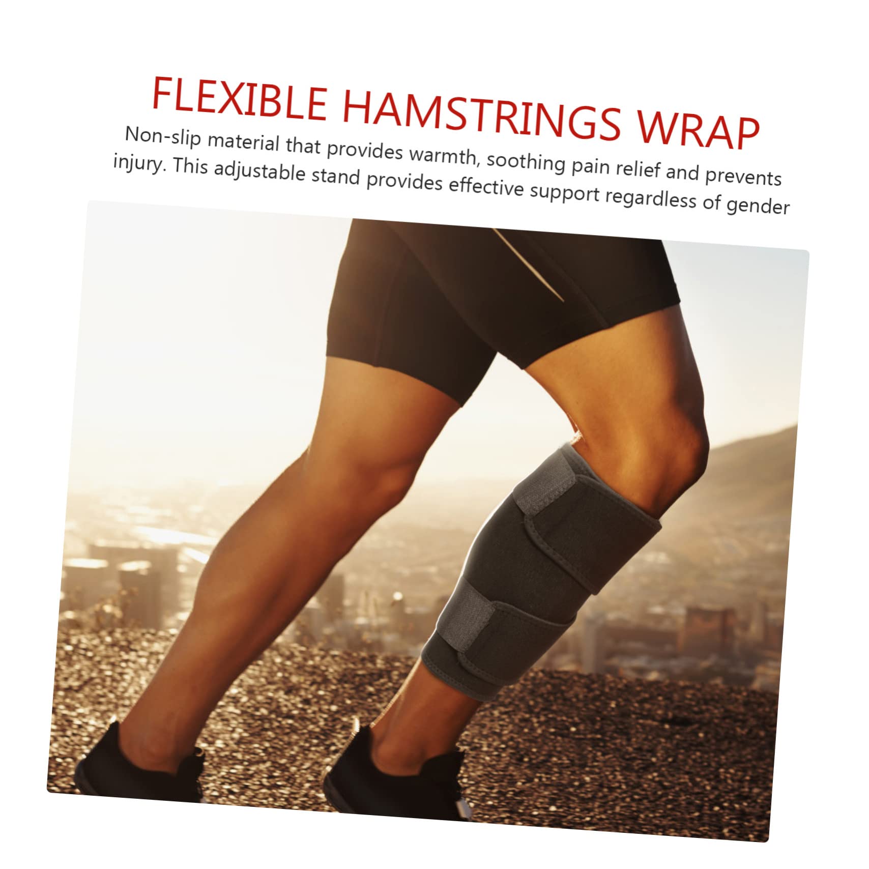 Generic Thigh Calf Support Elastic Sports Thigh Sleeve Leg Brace Thigh Pads Cycling Leg Support Guard Thigh Compression Sleeve Breathable Thigh Sleeve Football Basketball Thigh Sleeve, 68x24cm