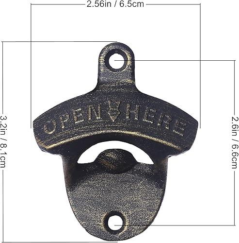 Miniatura 4 de Jumiok Abrebotellas de cerveza magnético de montaje en pared, abridor de tapas de botellas con imanes incrustados para atrapar la tapa de cerveza