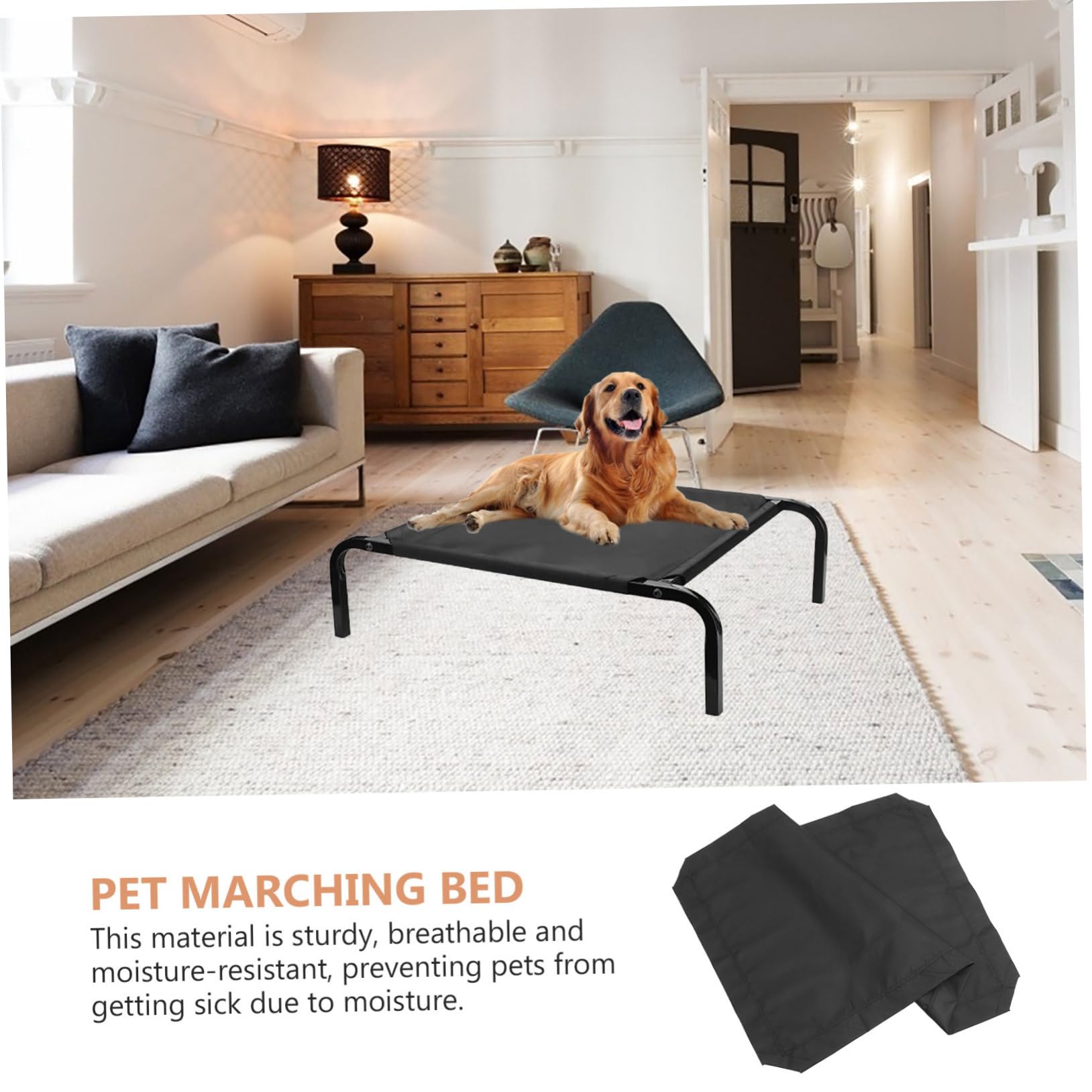 Milisten Copertura Telo Ricambio Letto Rialzato Per Cani Traspirante 42.91X29.53In Letto Per Cuccioli Amaca Staccabile Facile Da Montare Per Interni Esterni