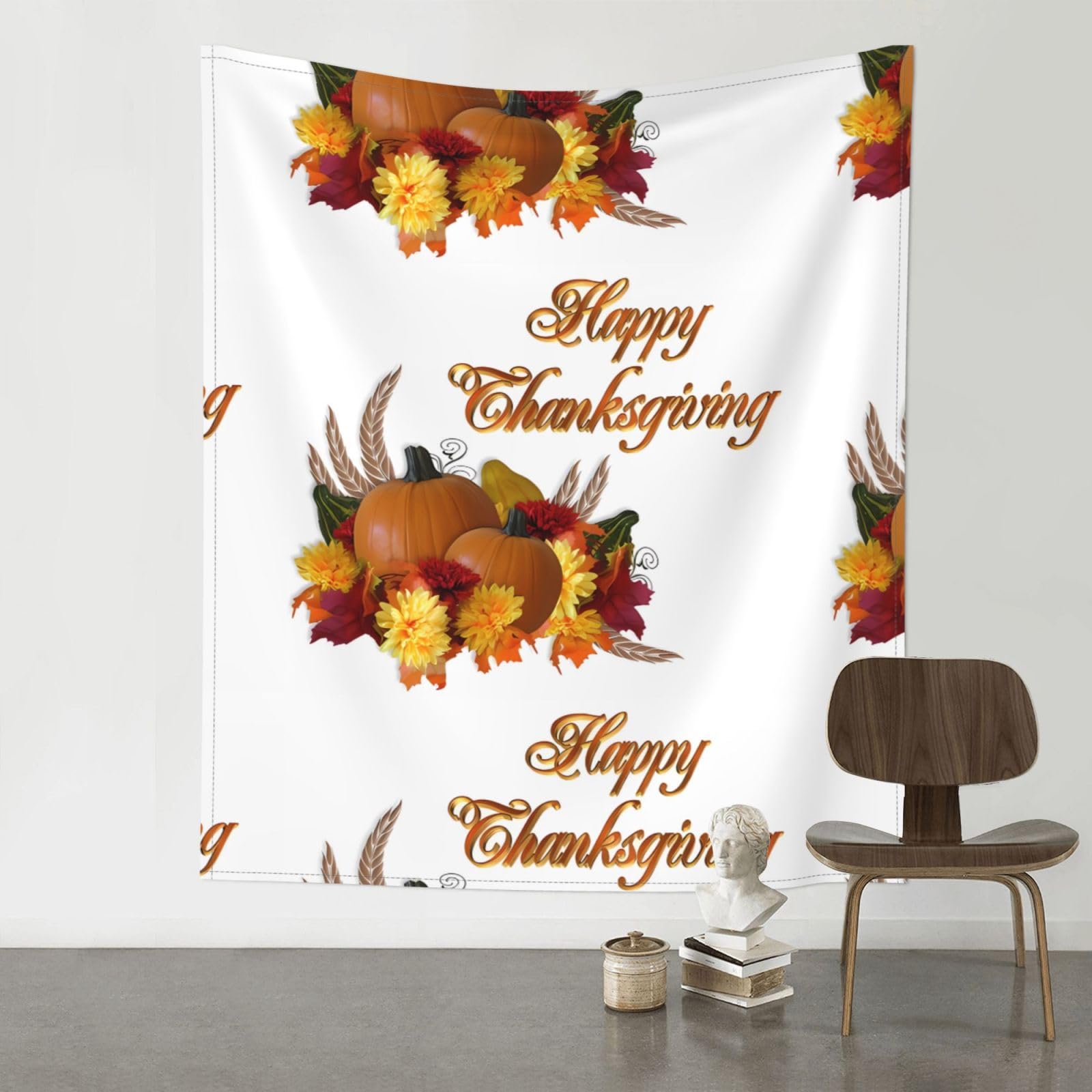 YYHWHJDE Thanksgiving Prints 60x51in Wall Tapestry – Boho Decor Throw Blanket for Bedroom, Dorm, Beach Cover, Picnic & More