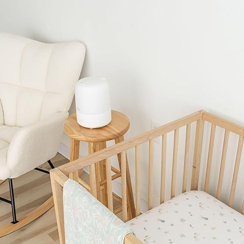 Miniatura 5 de Crane Baby Humidificador 3 en 1 para bebé, difusor de aroma con luz nocturna ajustable, apagado automático, humidificador para guardería, difusor de