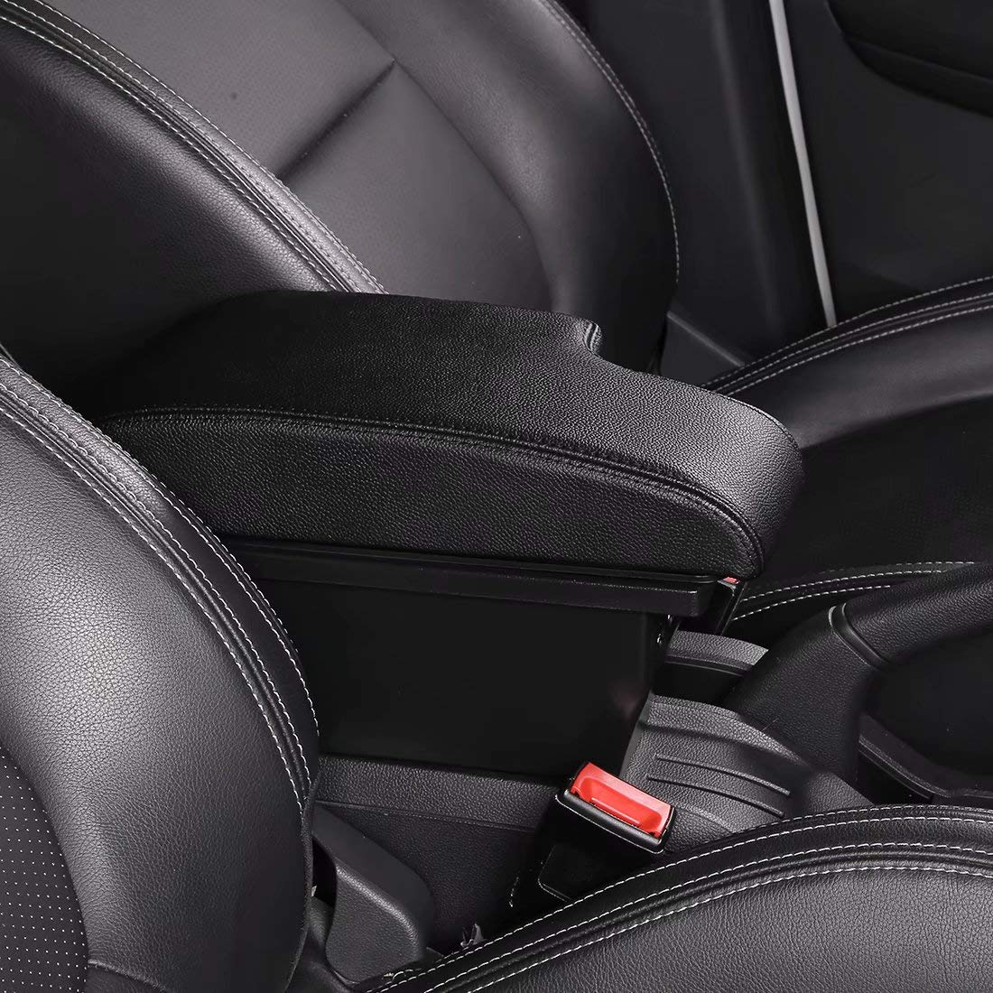 YJYWZH Doble Capa Consolas Reposabrazos Caja para Nissan Juke Reposabrazos Caja de Almacenamiento Apoyabrazos de la Consola Coche con portavasos